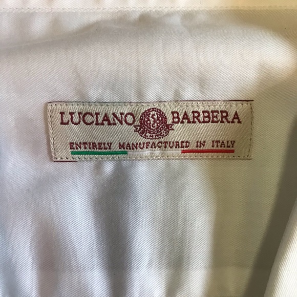 Luciano Barbera White XXL Shirt Made in ITALY New! - Picture 6 of 6